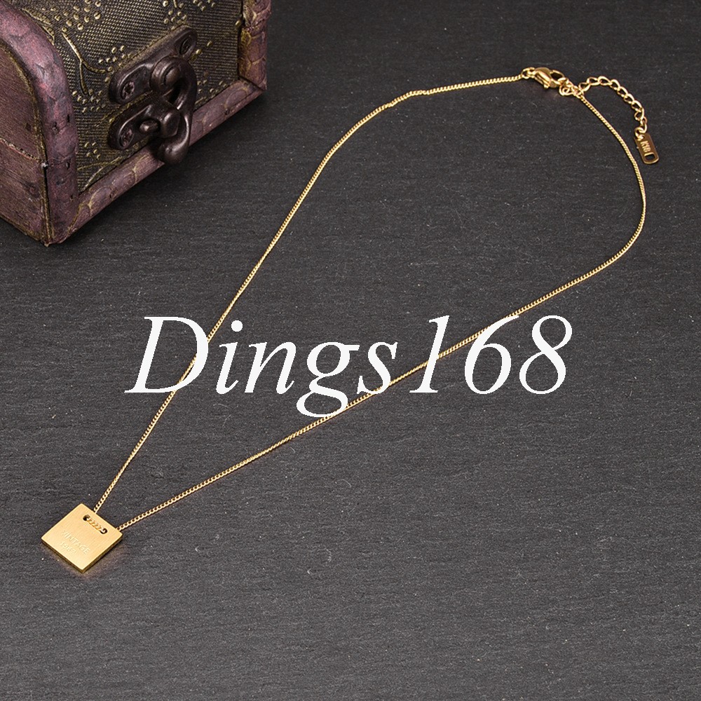 Solid 18K Yellow Gold Filled Tarnish-Free 12mm Square 16+2.4inch Choker Necklace
