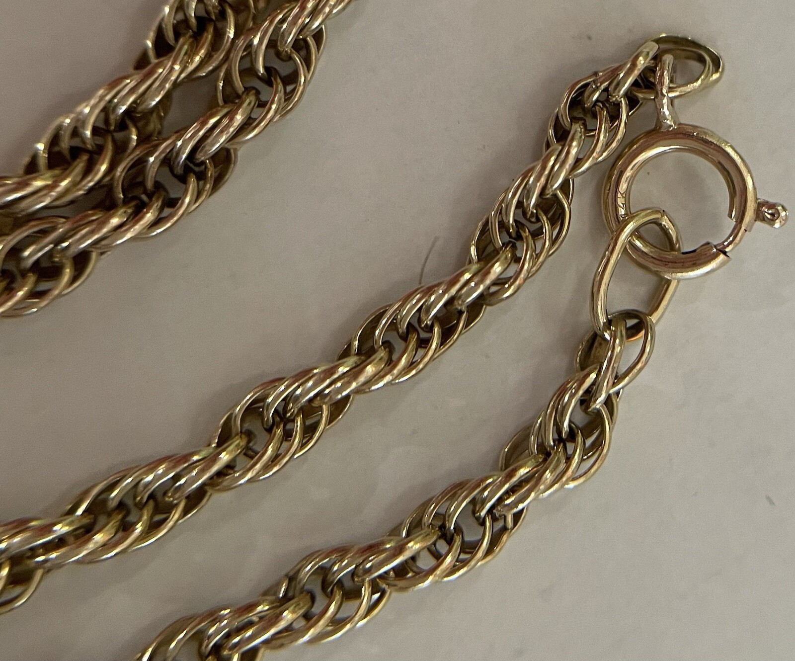 14K Yellow Gold 26” Chain Necklace Vintage 9.6 Grams Excellent
