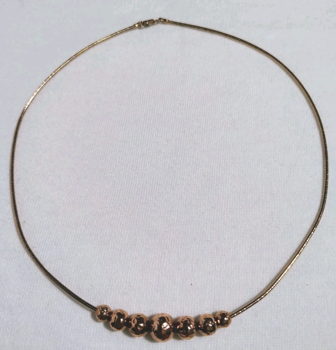 Sterling Bead Minimalist Necklace 17” | 925 Silver Gold Vermeil Chain Elegant