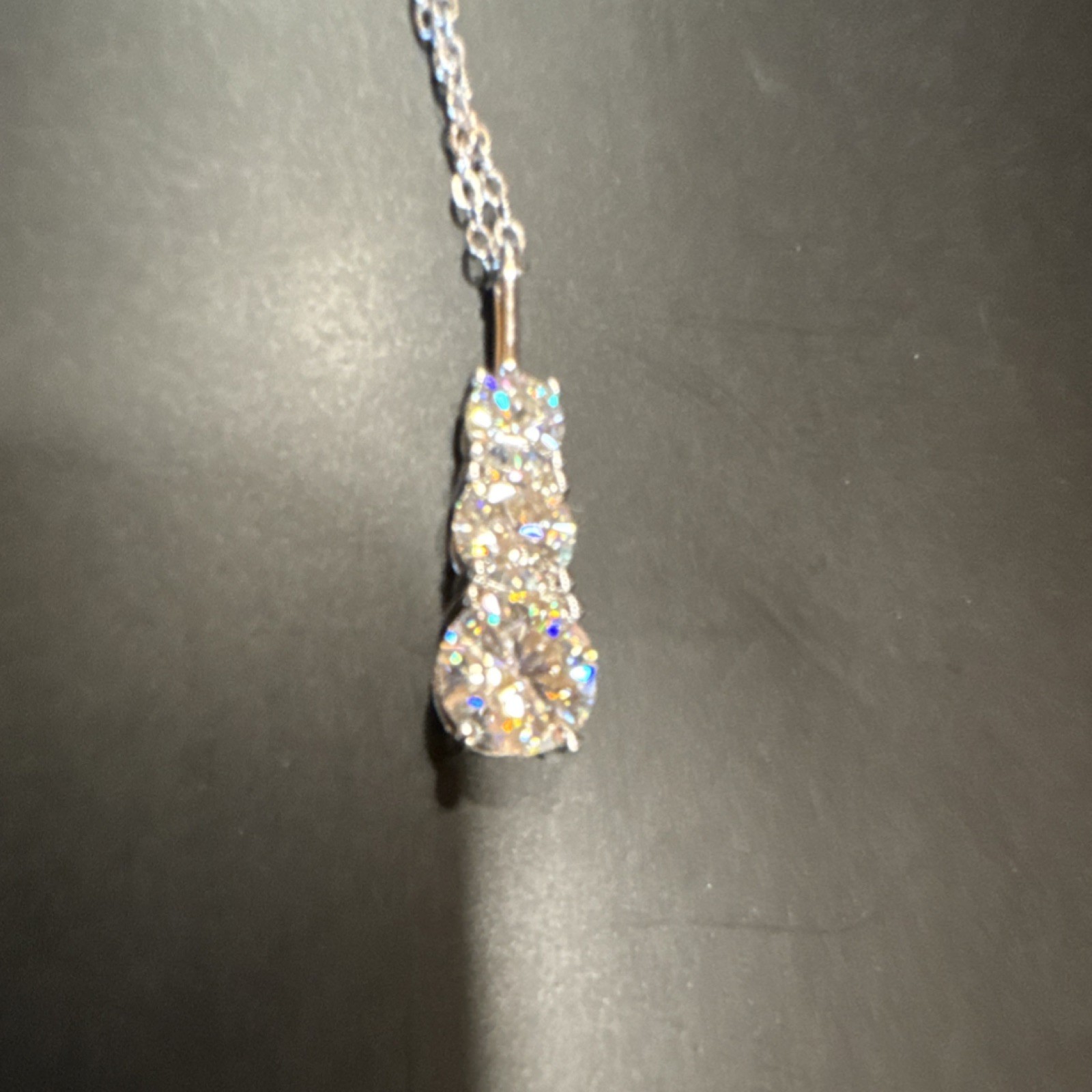 GRA Moissanite Pendant Necklace 1.0ct D VVS1 Round Sterling Silver 925