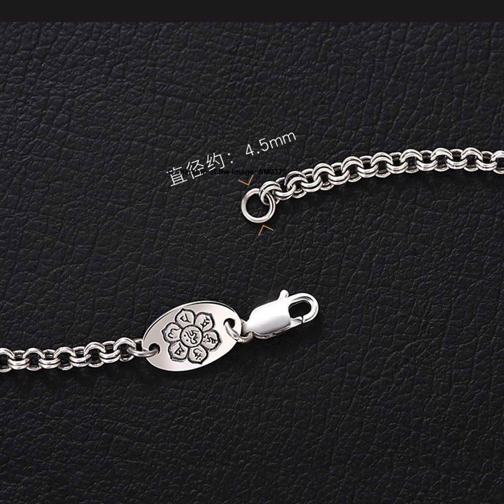 Pure 925 Sterling Silver Necklace -3mm Double-Cable Link Chain Necklace 50-70cm