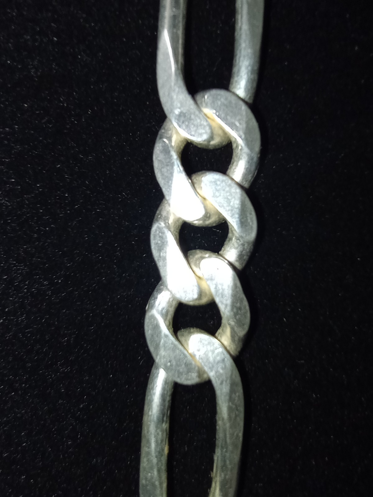 AGI STERLING SILVER 20″ FIGARO SILVER CHAIN (NECKLACE) .925 Italy 61.1 GRAMS