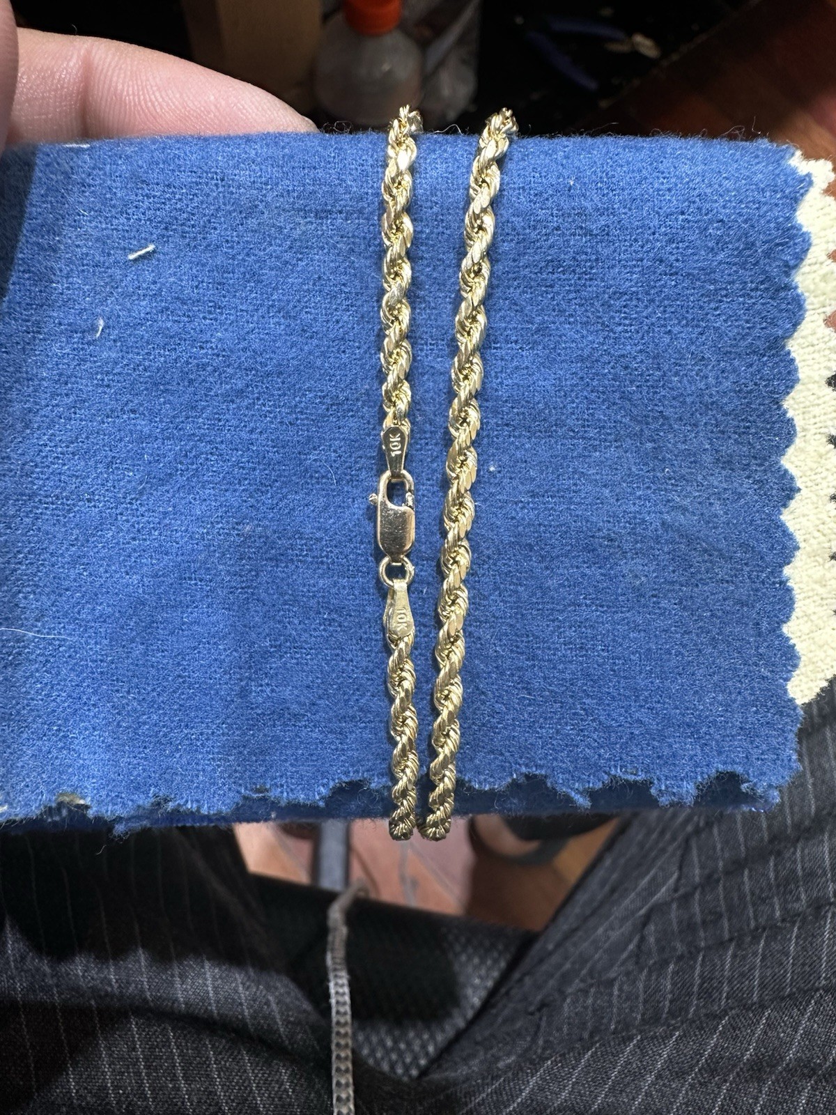 10kt Hollow Gold Rope Chain