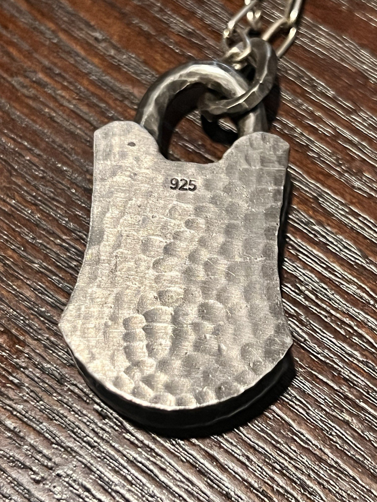 PAVE diamond Padlock pendant necklace 925 silver lock