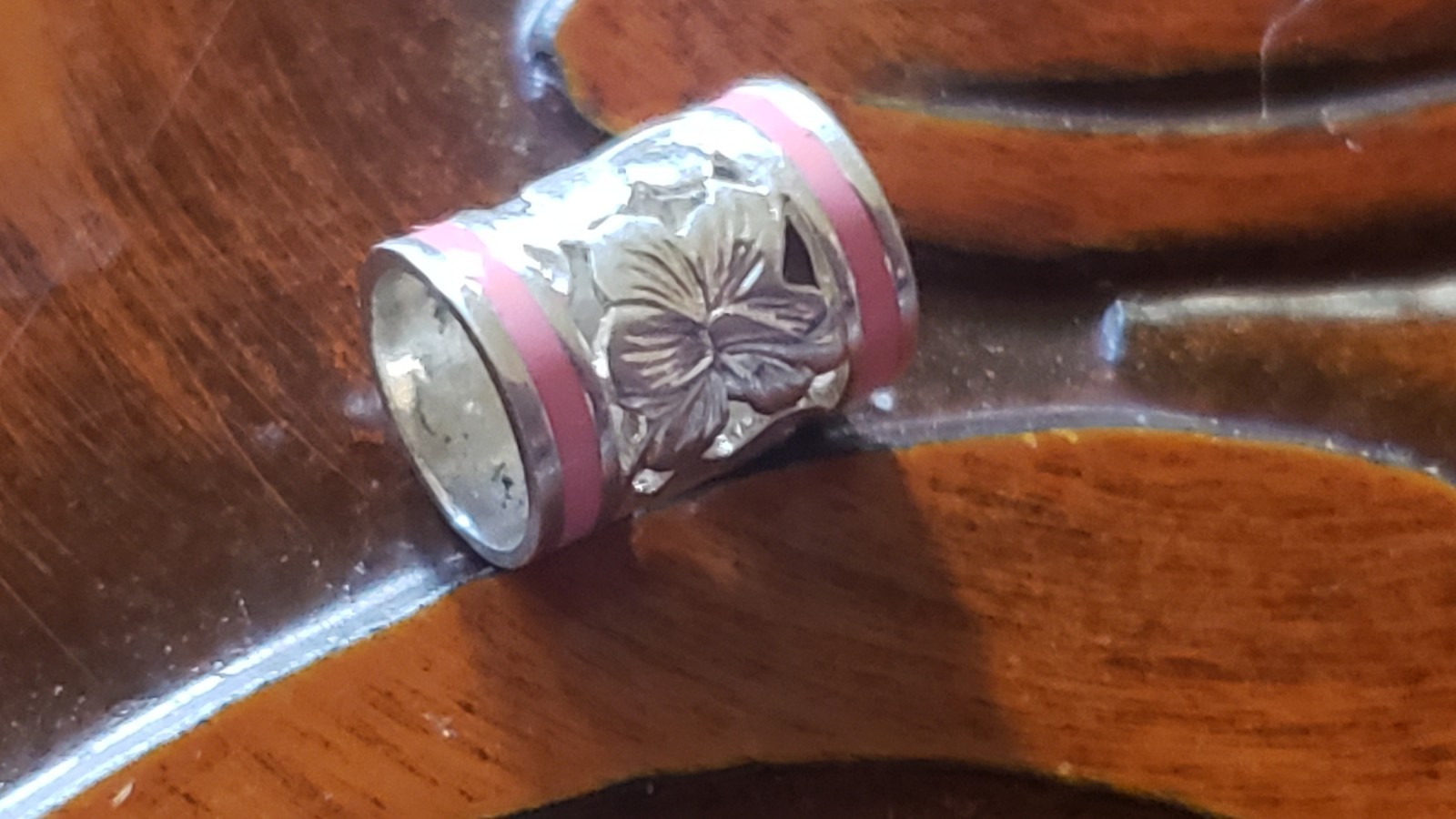 Hawaiian Baby Silver Initial Pendant Enamel 8mm X 6mm Slide Blue Or Pink Letter