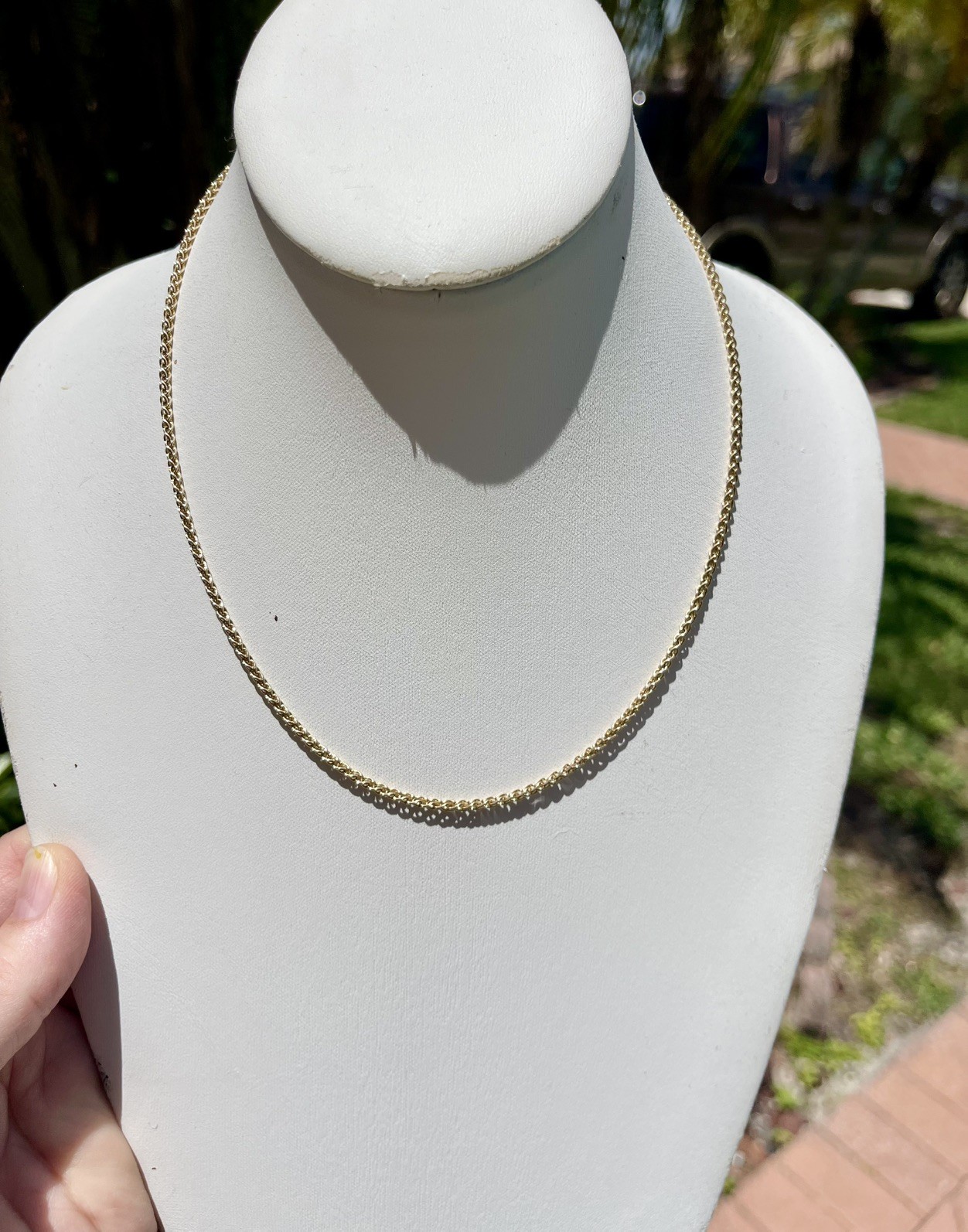 14K Yellow Gold 10.3 Gram Solid 18 3/4” Wheat Chain 2.5 mm Wide GORGEOUS!