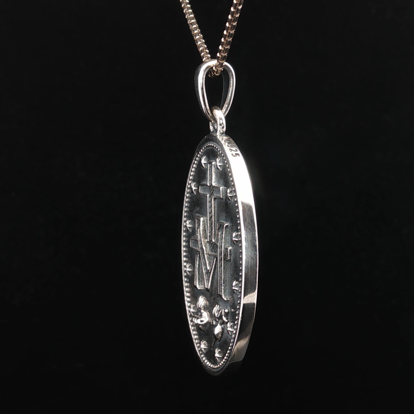 925 Sterling Silver Two-Sided Our Lady of Guadalupe Necklace