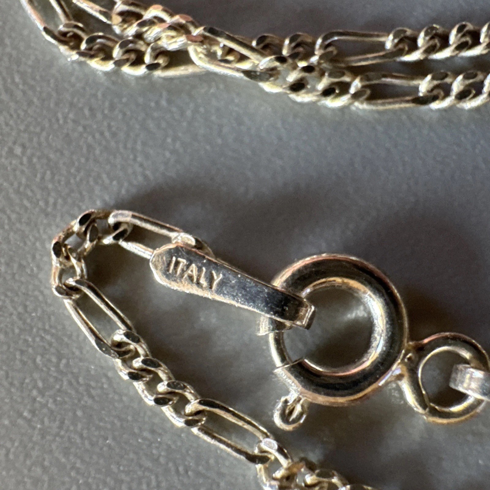 Sterling Silver 925 Saint Christopher Pendant & 20” 1.5mm Figaro Chain Necklace