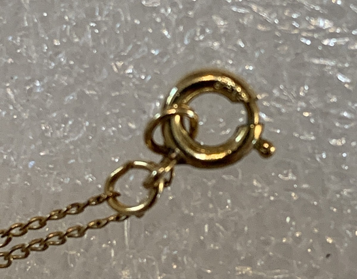 Vtg 14K GF Heart with Ruby 18″ Chain in Original Jewelers Box 1970s