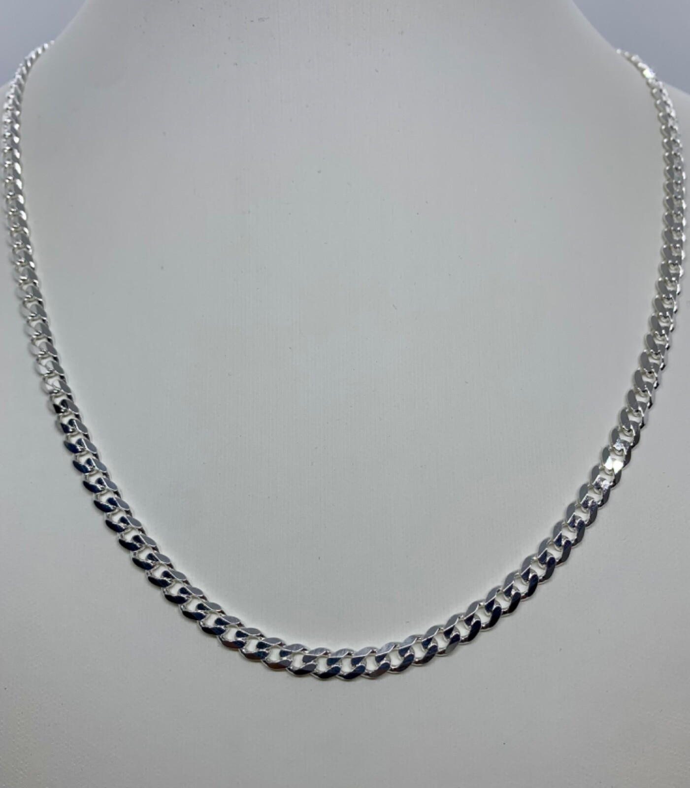 925 Sterling Silver 4.5mm Cuban Link Chain Necklace Men’sWomen’s 16-36″ Italy