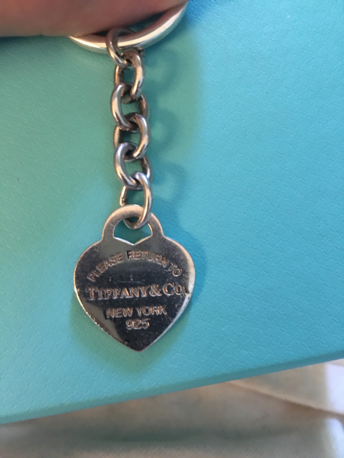 smaller TIFFANY PERETTI SILVER bean necklace & tiffany siver key chain