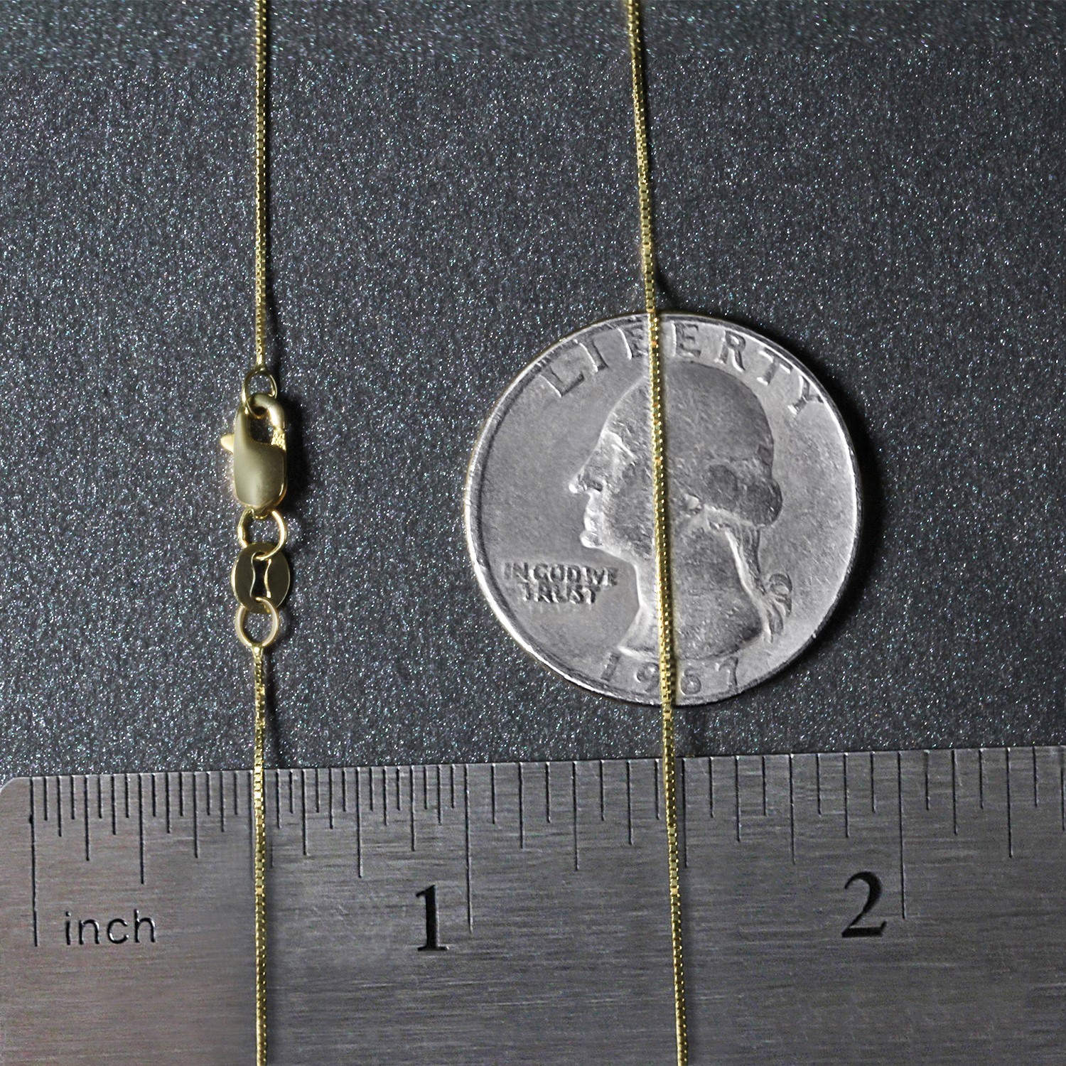 Classic Box Chain, 14K Yellow Gold, Sizes 16-20, 0.45 mm, Dainty, Polished