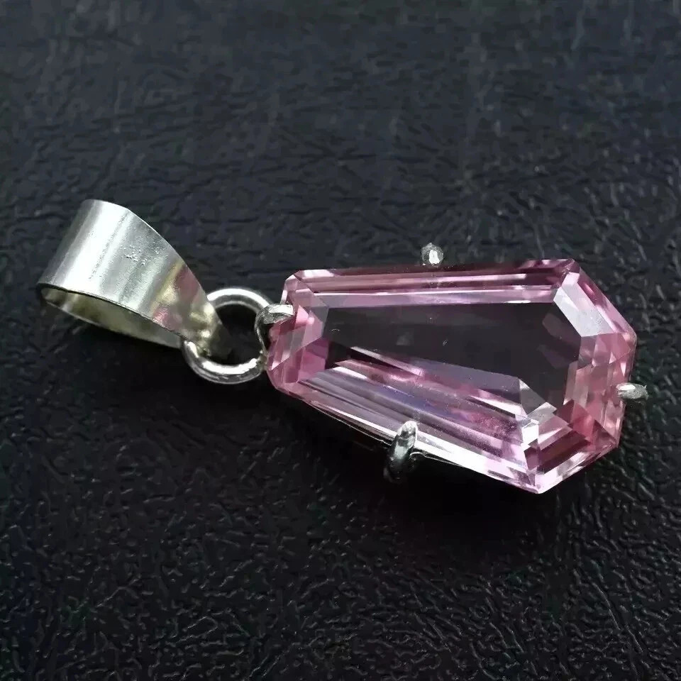 20.11 Ct Natural Fancy Padparadscha Sapphire 925 Silver Pendant Certified Gem