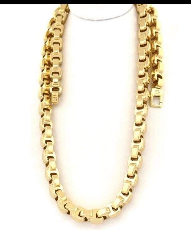 Maistrello 18K YG Link Chain Hand made 56.7g/60cm – 24 Inches Modern Solid Gold
