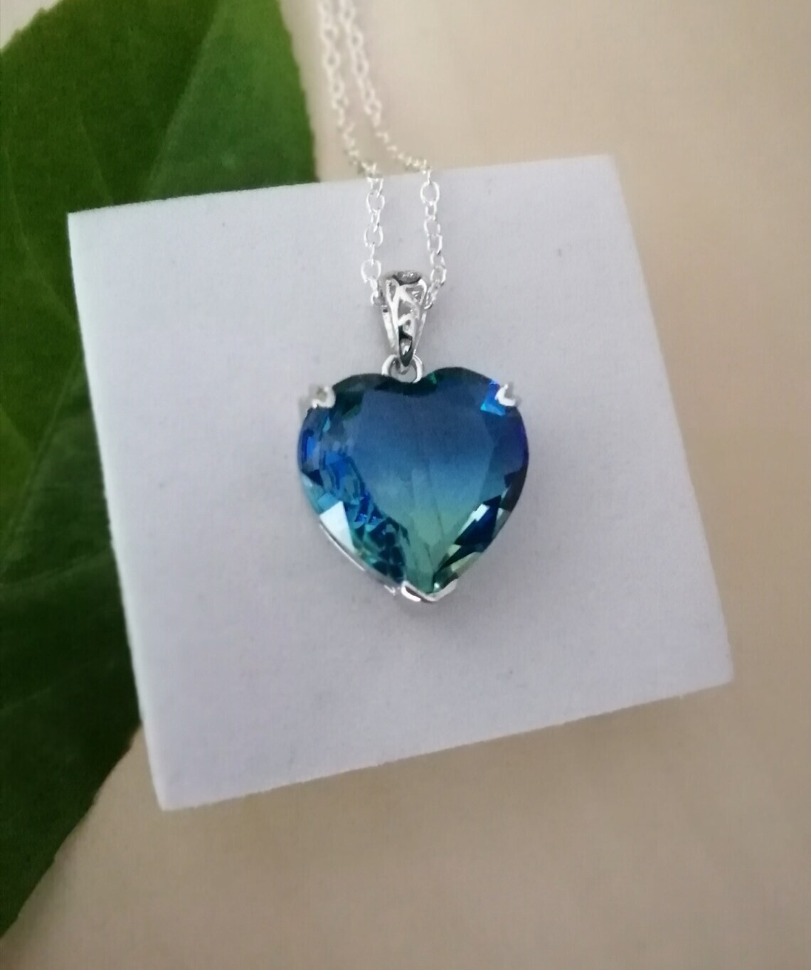 Beauty Blue Topaz Gemstone 925 Sterling Silver Handmade Pendant S-41