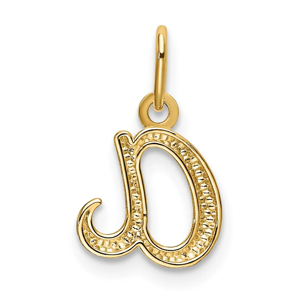 10K / 14K Yellow Gold Letter A Initial Charm