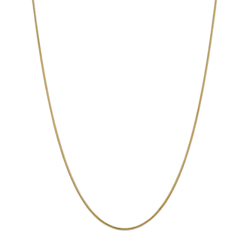 10K Yellow Gold Square Snake Chain .65mm wide 16 18 20 22 inch Spring Ring Clasp