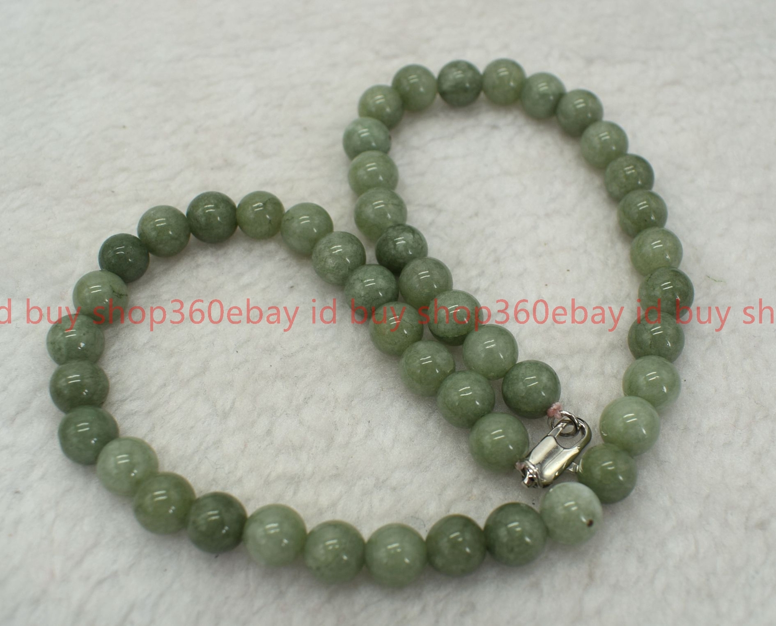 Natural Beautiful 6/8/10/12mm A Green Jade Round Gemstone Beads Necklace 16-28in