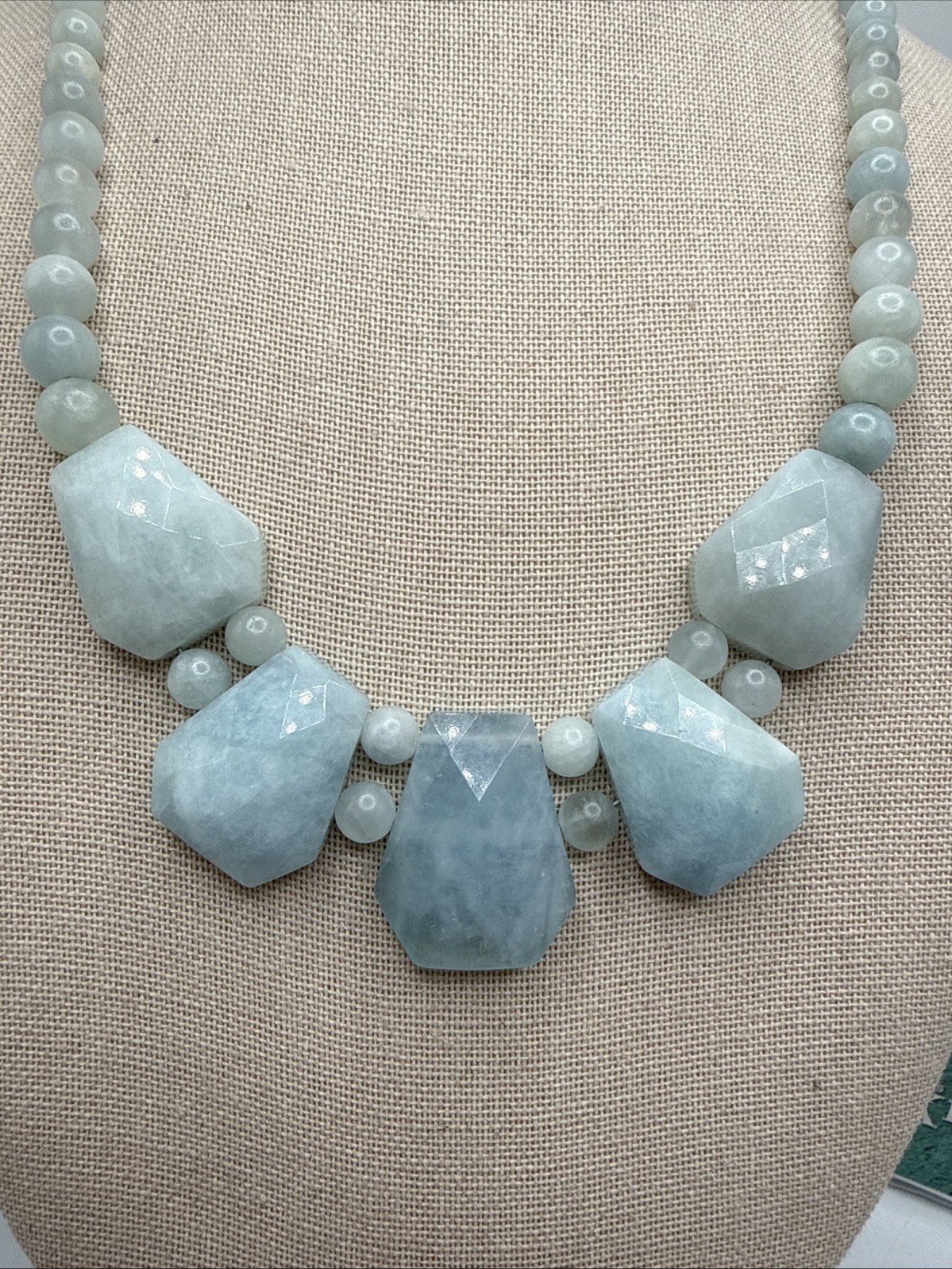 Jay King Natural Blue Aquamarine Sterling Silver Necklace 18-21”