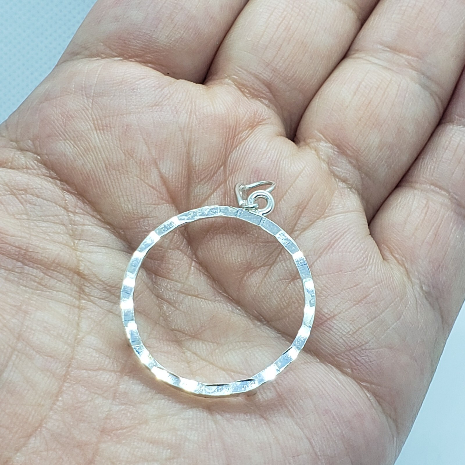 Sterling Silver Susan B Anthony Bezel Sacagawea 26mm Coin Prong Back Diamond Cut