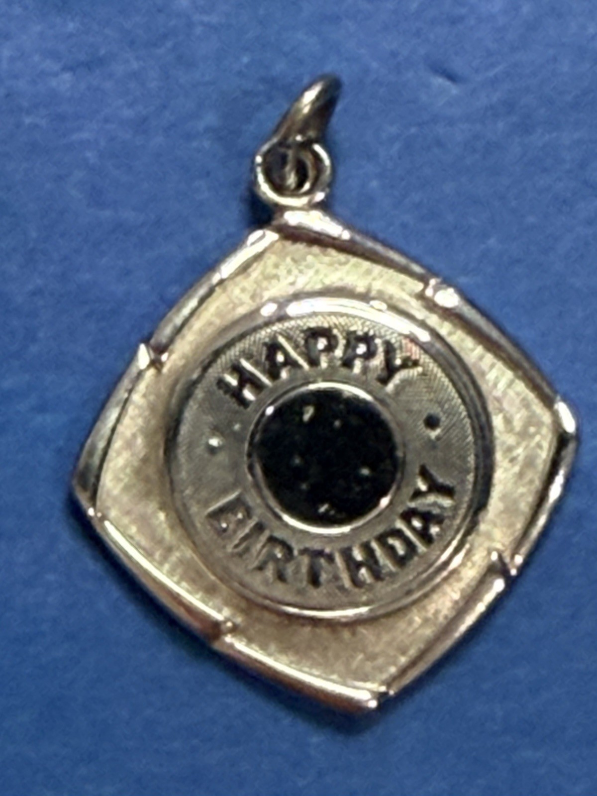 Sterling Silver ‘Happy Birthday’ Charm Pendant Engravable