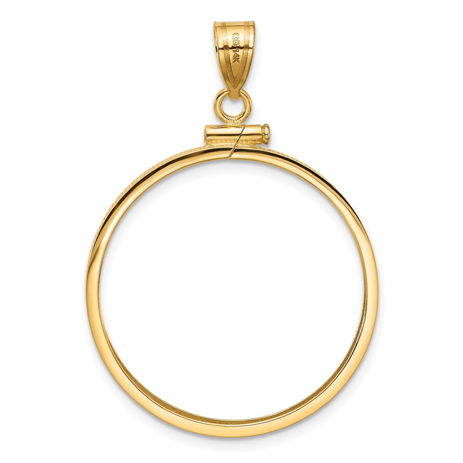 $10 Liberty Head Eagle Coin Bezel 27mm Screw Top 14k Yellow Gold