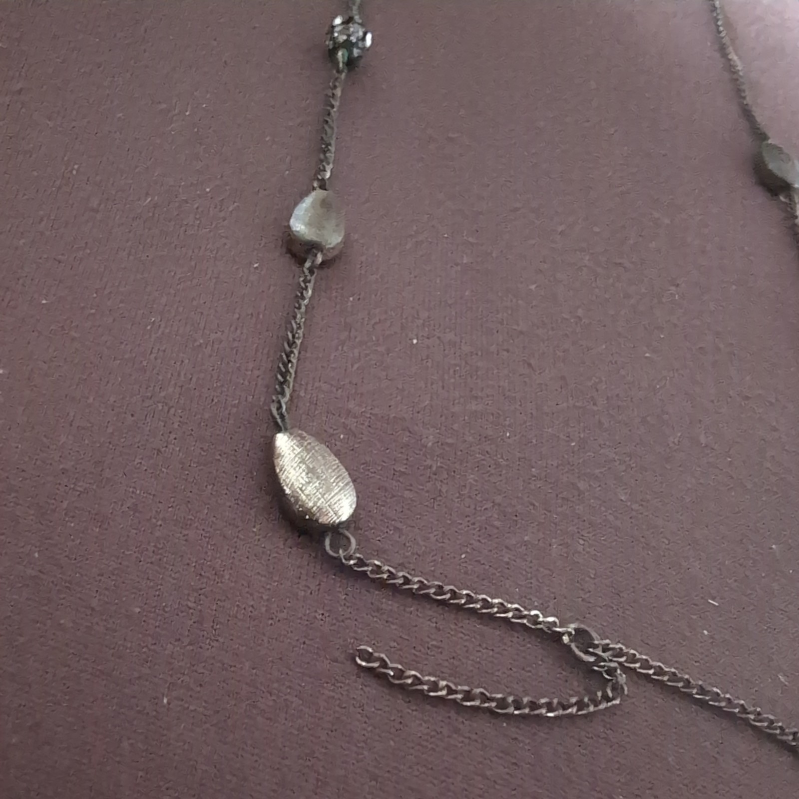 Honora Cultured 2 tone pearl blueish/silver and gray tone necklace 19″ 925silver