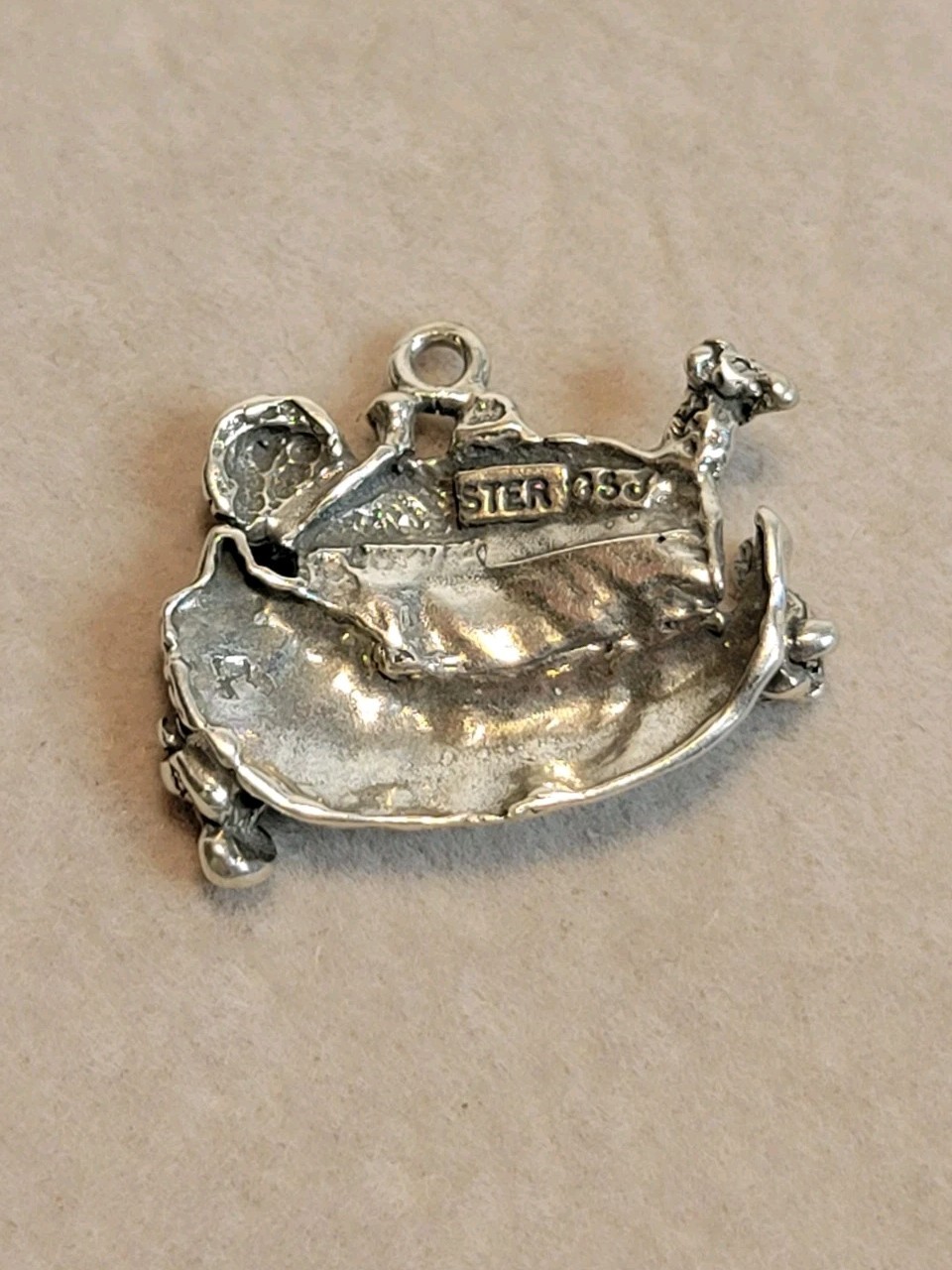 Sterling Silver 925 Noah’s Ark Pendant Animal Hippo Elephant Lion Giraffe Charm