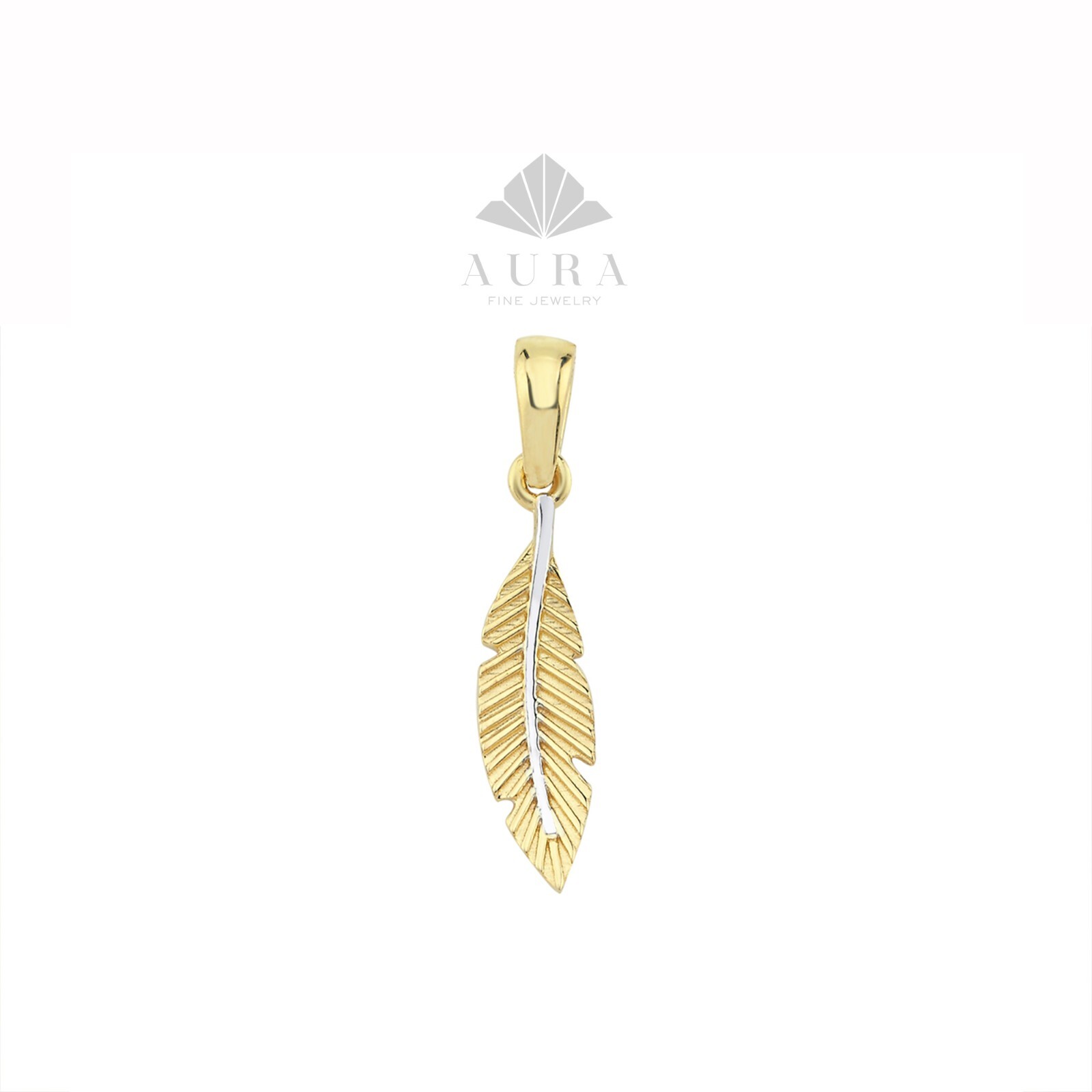 14K Gold Feather Necklace, Lucky Feather Necklace, Feather Charm Choker, Layered