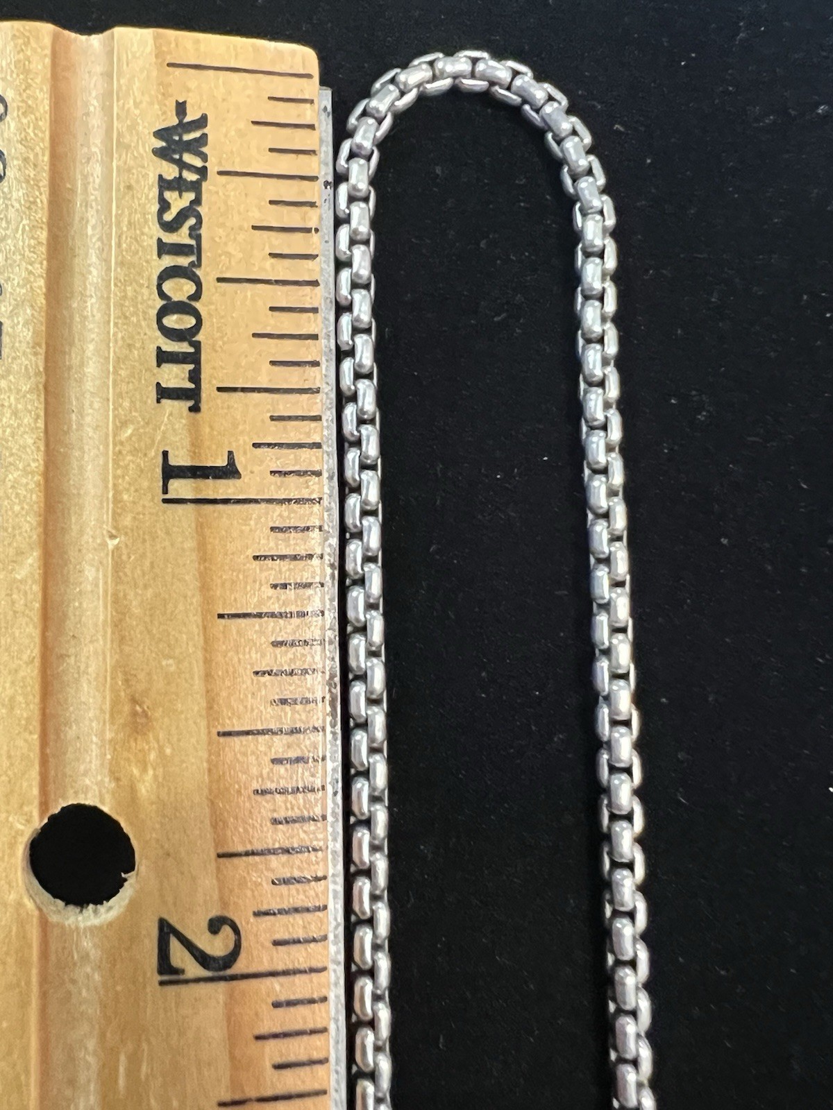 Sterling Silver 925 Italy Solid Round Box Link 17 Inch 2mm Necklace