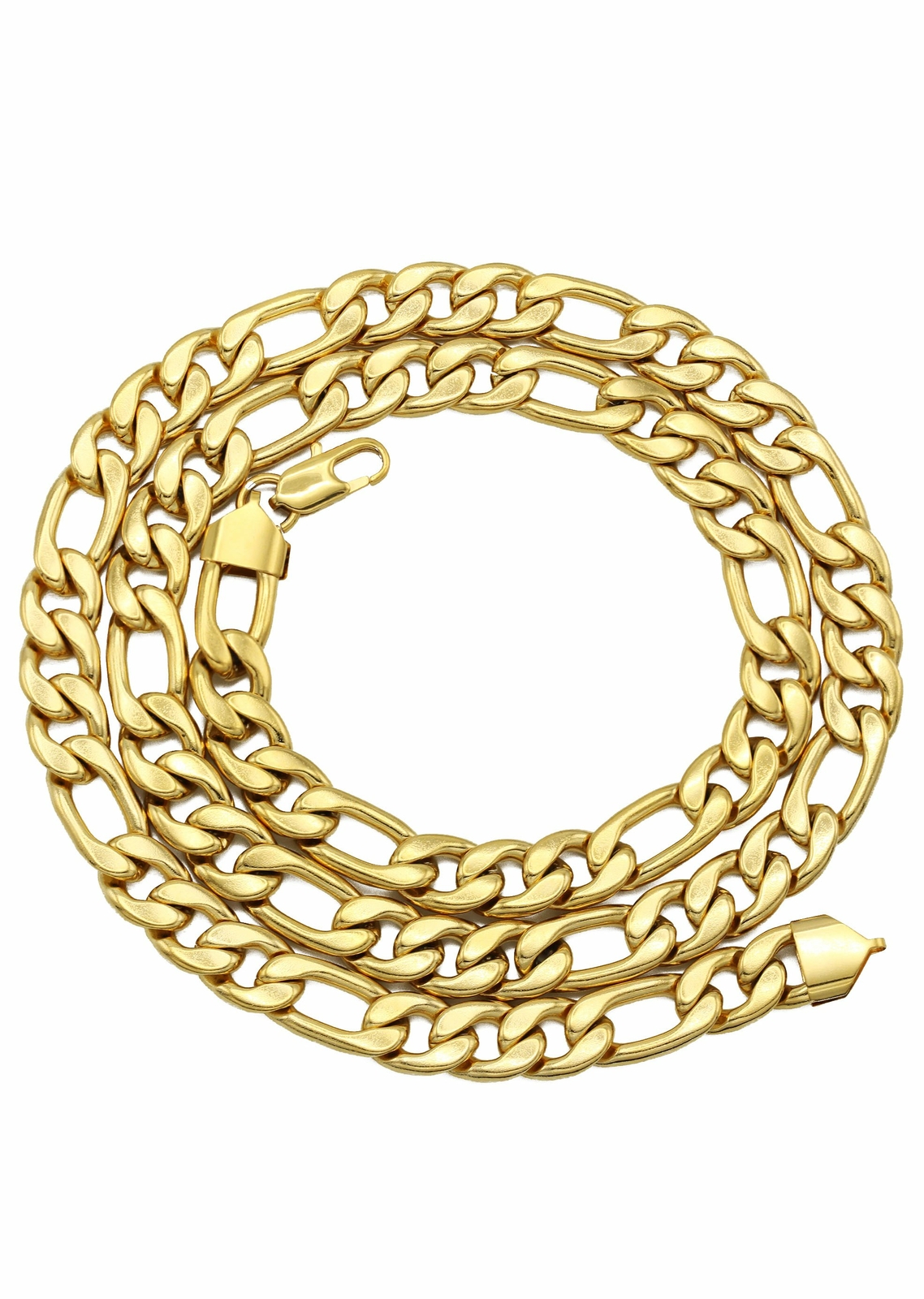 18K Yellow Gold Filled Tarnish-Resist 16~32″ Italian Figaro Chain Necklace B139G