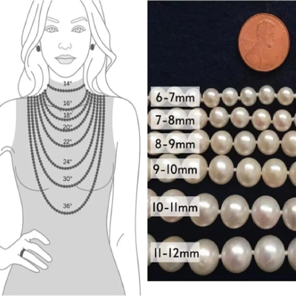 classic 8-9mm south sea white pearl necklace 48 inch 925s