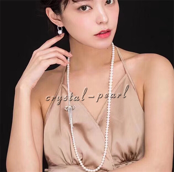 36 inch very beauthful AAA 9-8 MM SOUTH SEA WHITE PEARL NECKLACE