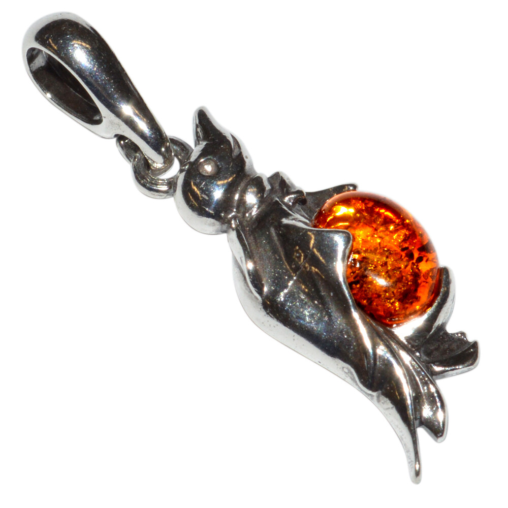 1.85g Authentic Baltic Amber 925 Sterling Silver Pendant Jewelry N-A1598