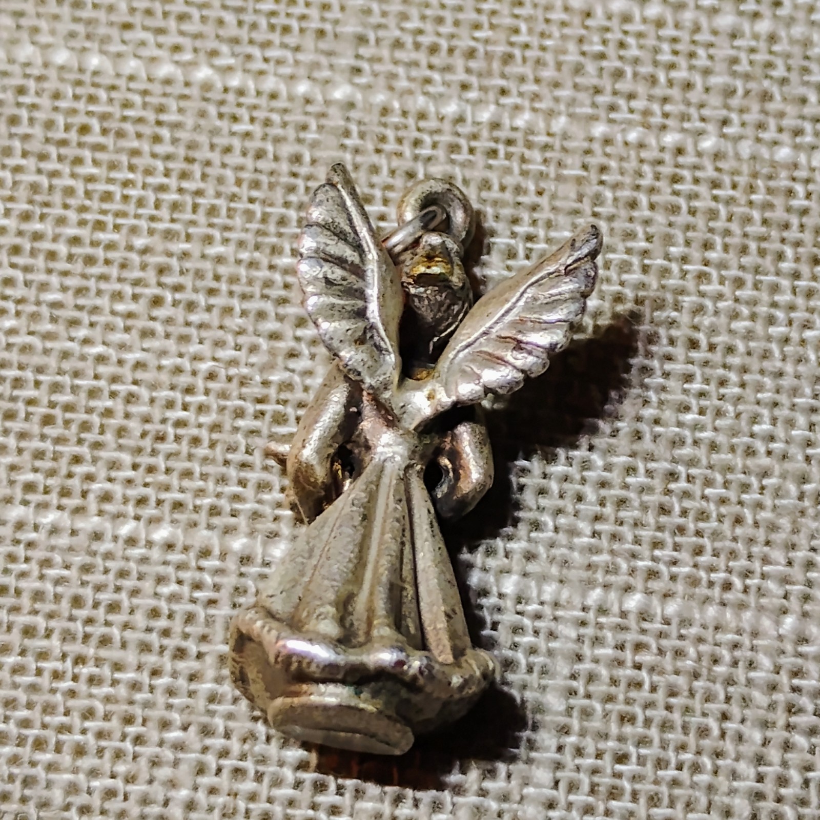 2 Sterling Silver 925 Angels 3D Puffy And Creed February Violets Pendants