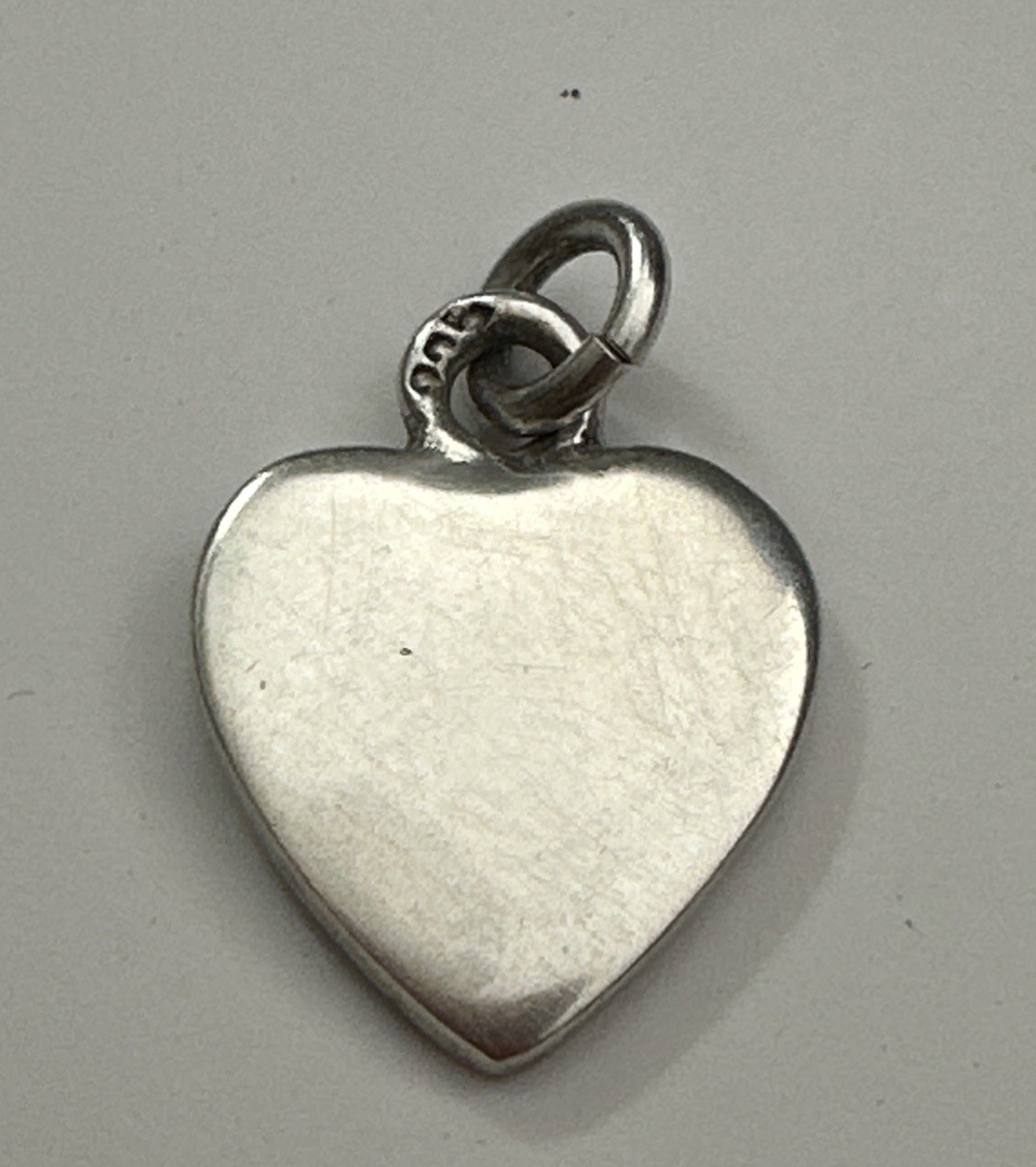 Sterling Silver 925 Pendant Heart Charm For Necklace Bracelet Jewelry 3.65g