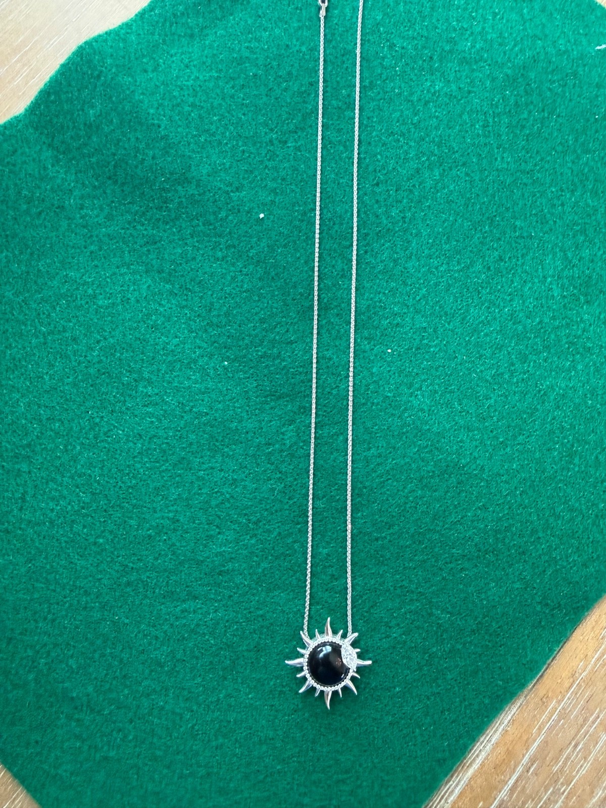 Eclipse necklace women white gold 14k