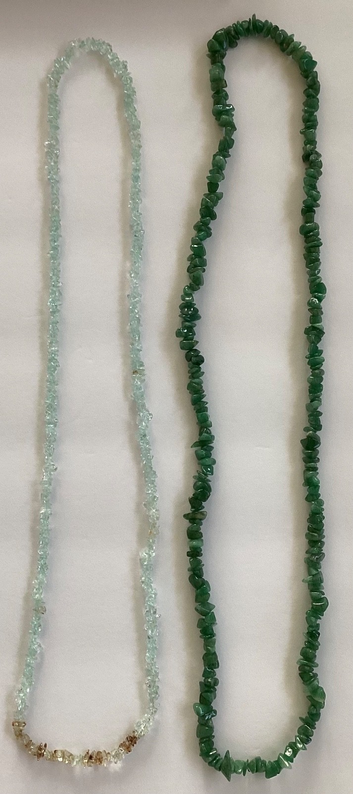 Beautiful 2 Piece Green & Light Green Jade / Jadeite Necklaces