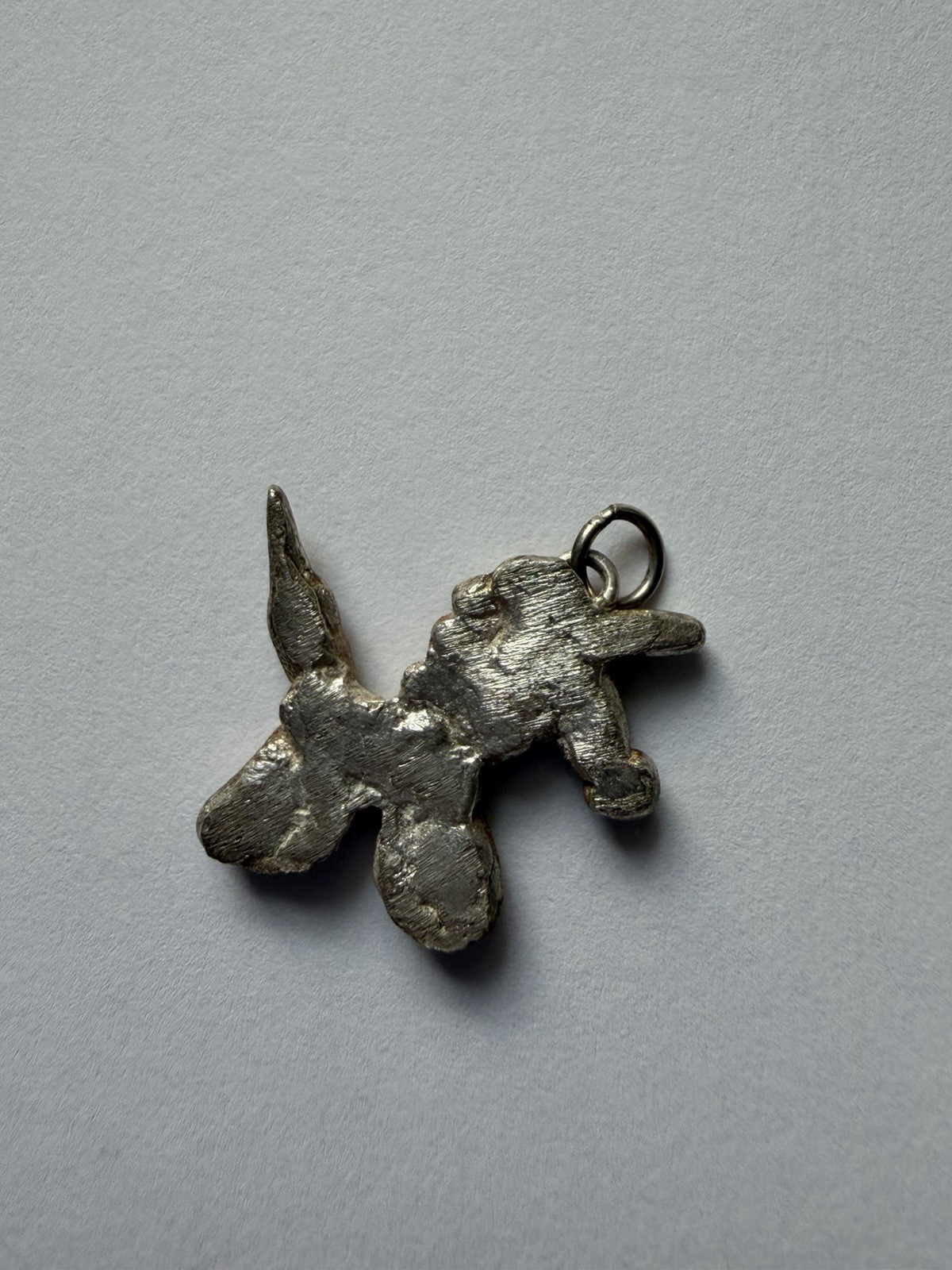 Handmade Sculpted Art Clay Silver Balloon Animal Unicorn Pendant Charm