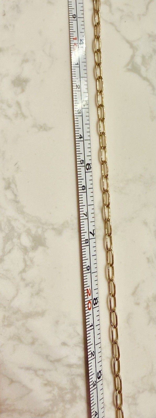 10k Gold 3mm Links- 18 Inch Paper clip Necklace