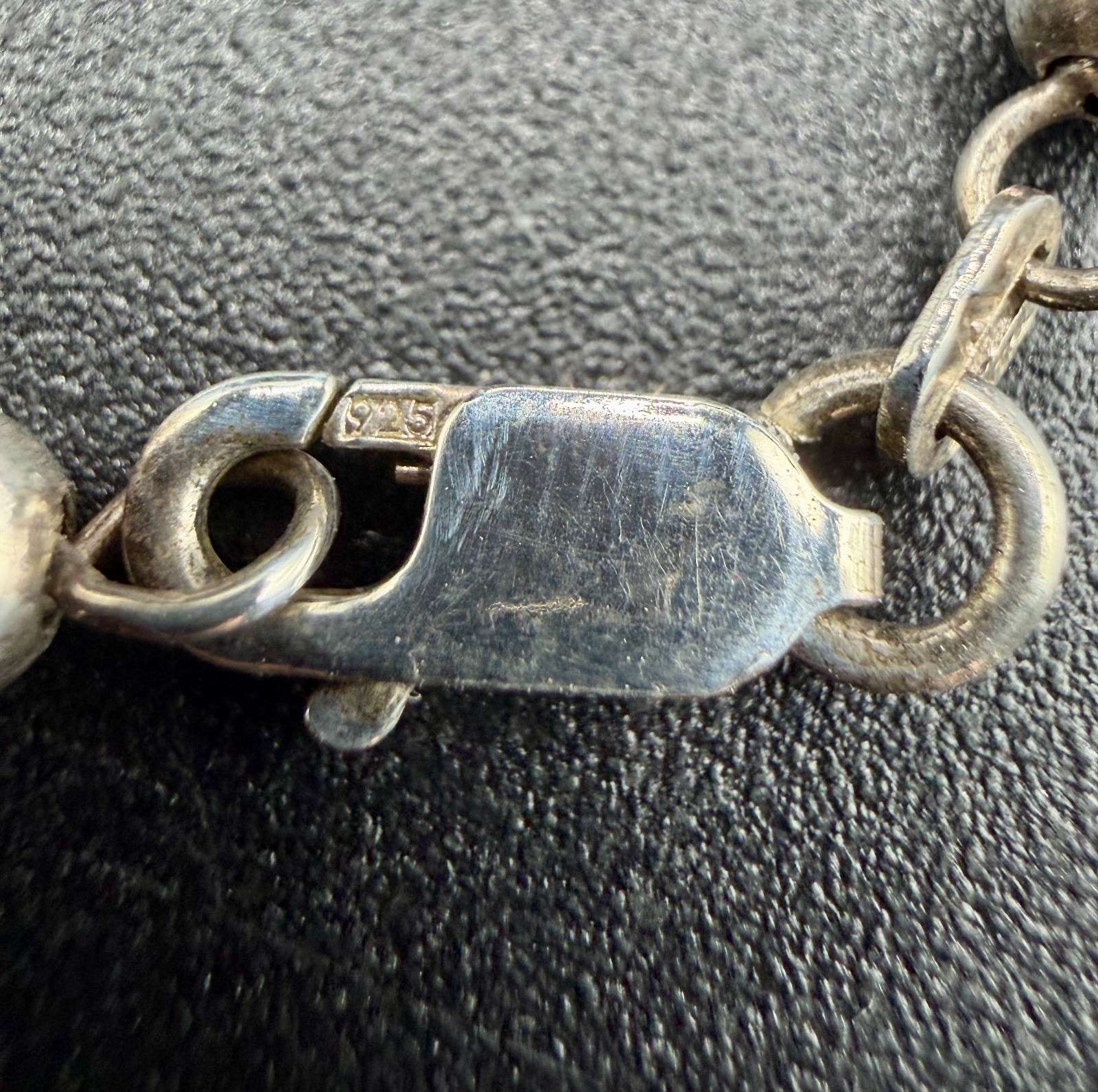 Vintage Sterling Silver 4mm Bead 20” Necklace 925 Italy 18g