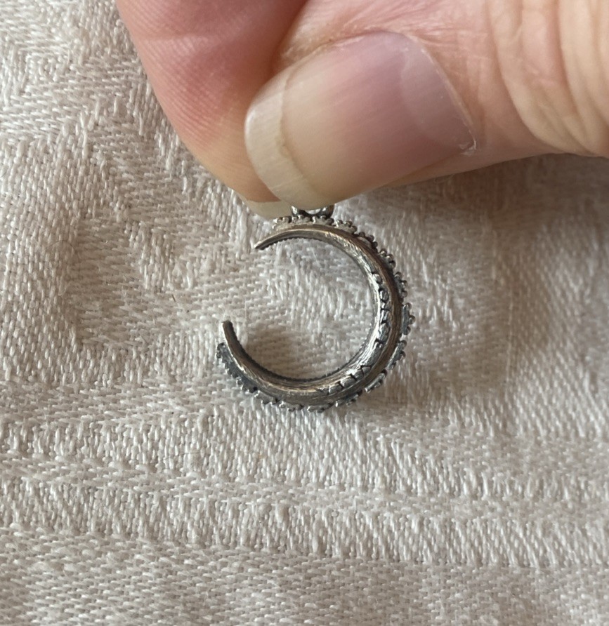 Erica Molinari Baby Pave Diamond Moon Charm