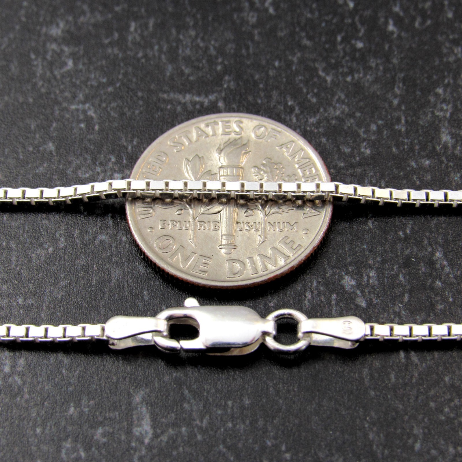 Solid 925 Sterling Silver Italian Square Box Chain Necklace / Bracelet Men Women