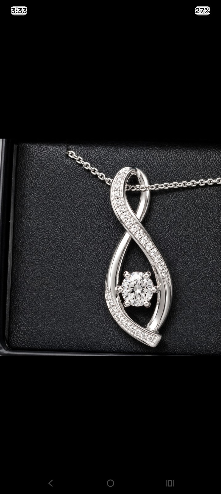 Zales Diamond Accent Infinity with Cluster Pendant in Sterling Silver