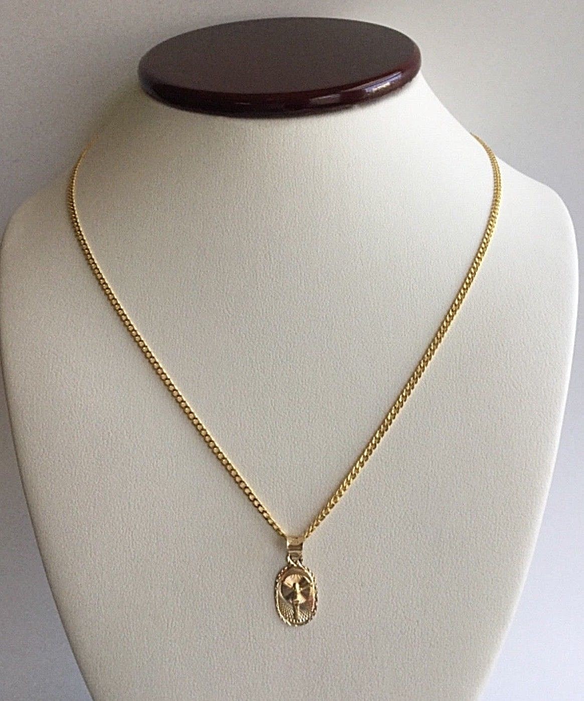 14K REAL GOLD JESUS 18″ NECKLACE-14K GOLD JESUS CHRIST NECKLACE – PT338