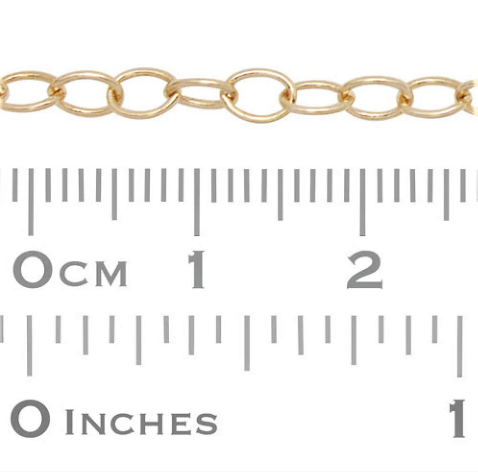 14k 3.25mm Medium Cable Yellow Gold 6mm Spring Ring 2.25″ Chain Extender Safety