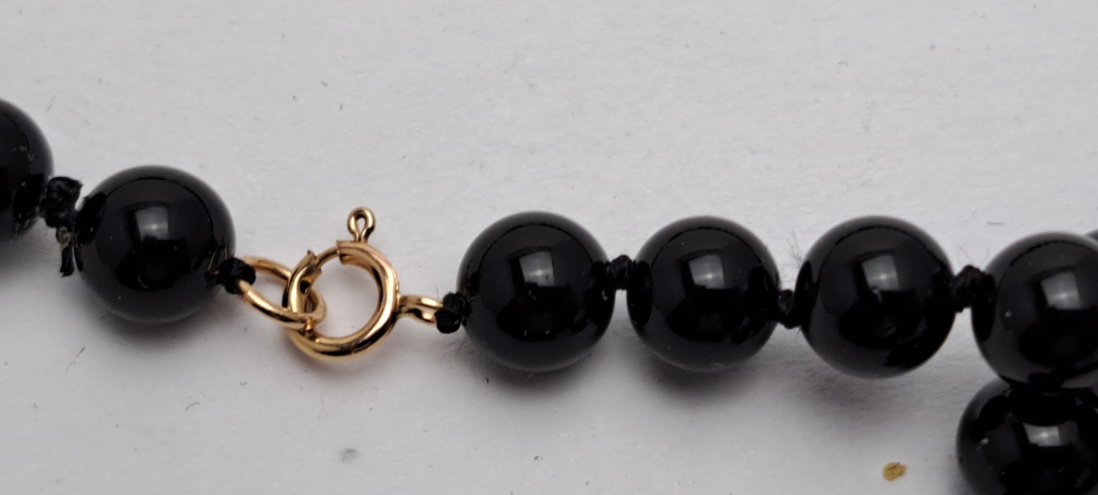 New Necklace Black Onyx 14kt Gold & Pink Corals 26 Inches