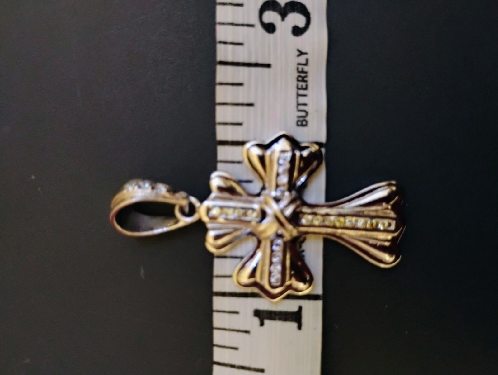 Small THICK CROSS PENDANT – 925 Sterling Silver – NEW!