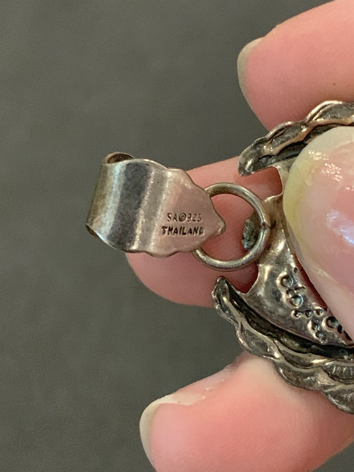 thailand 925 sterling silver vintage Angel Pendant