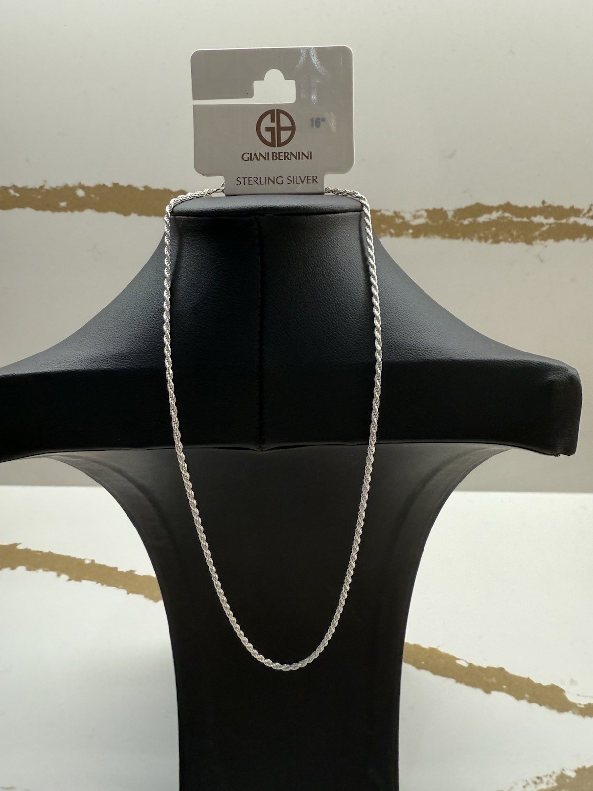 Giani Bernini Sterling Silver Diamond Cut Rope Chain Necklace 14” Necklace NWT